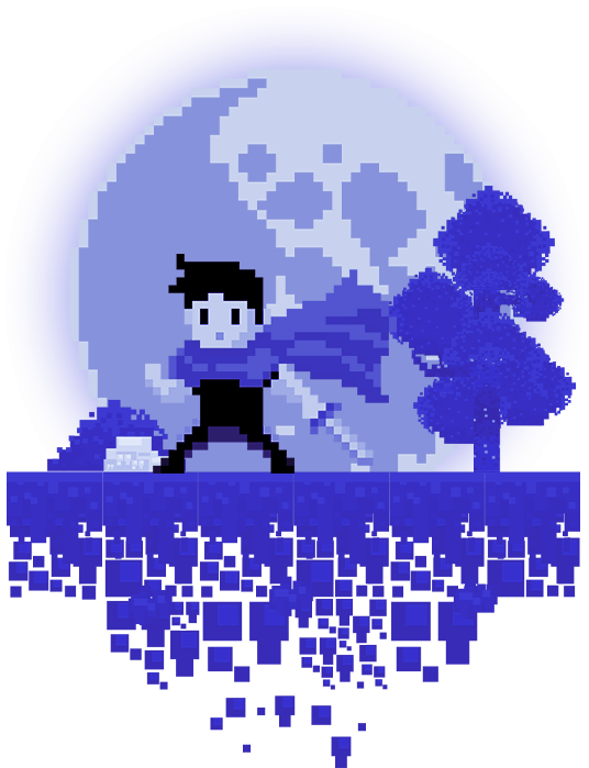 Personagem 8-bit da Adventury em cena cinematográfica de campanhas de tráfego pago